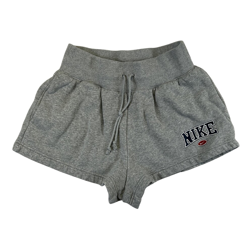 Nike Sweat Shorts Womens Size Small Sportswear Phoenix Fleece Pockets Logo Gray